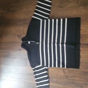 Zara Striped Black and White Sweater